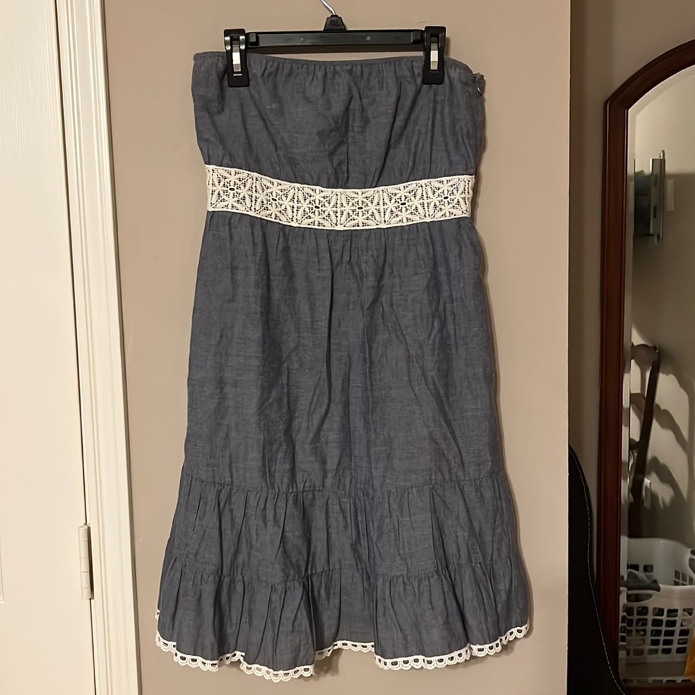 Strapless cute western style dress